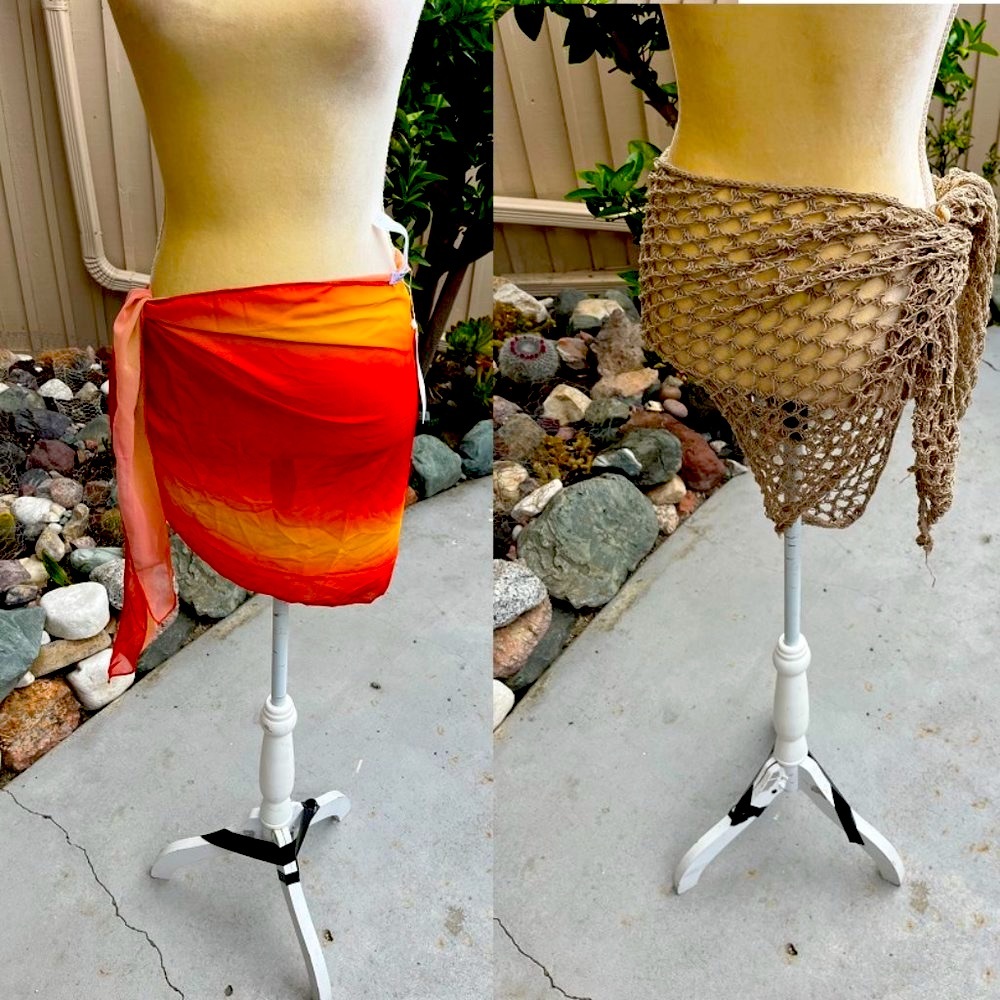 2 coverup skirts net & chiffon #1 of 4
